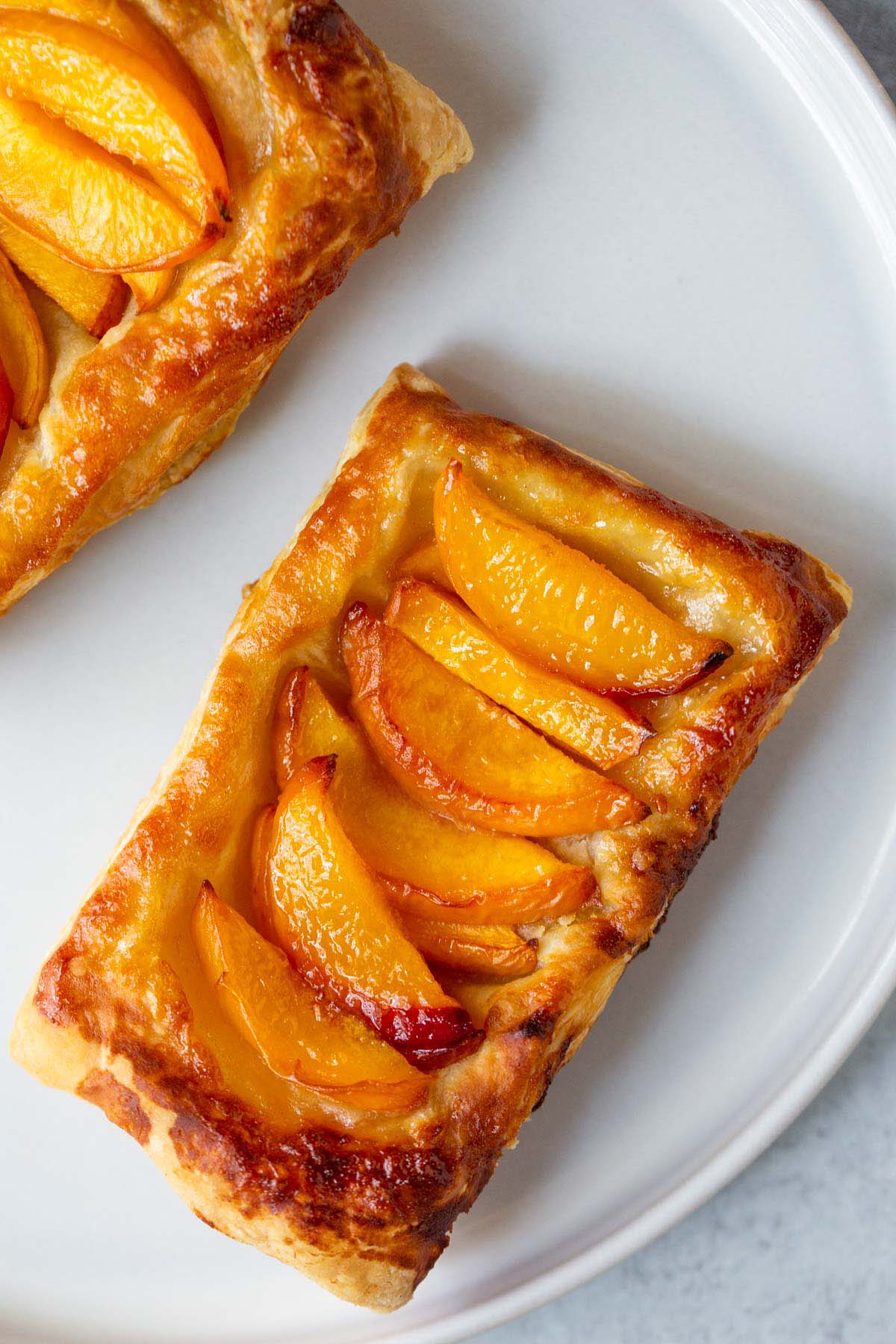 Peach puff pastry tarts.