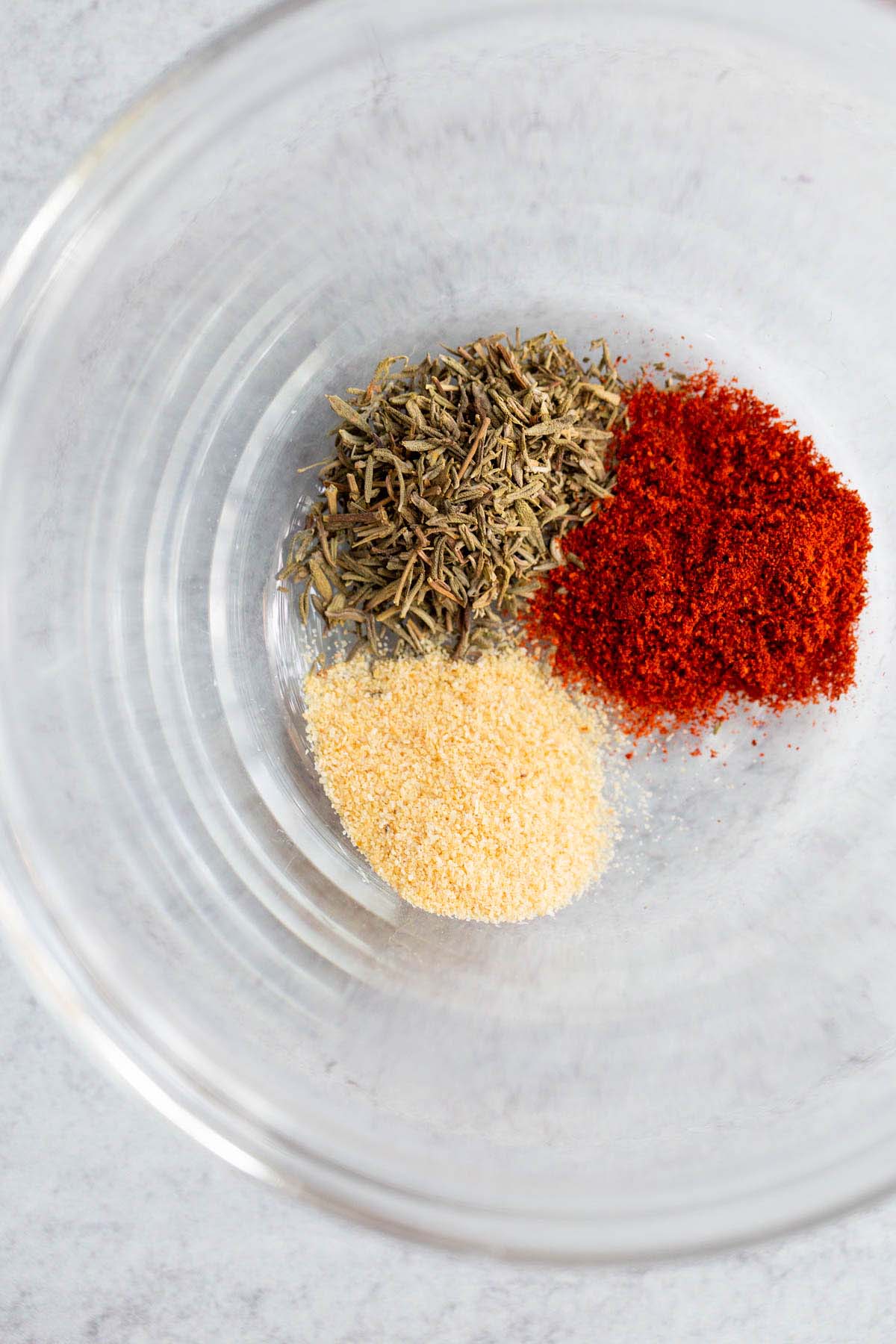 Spices in a small bowl.