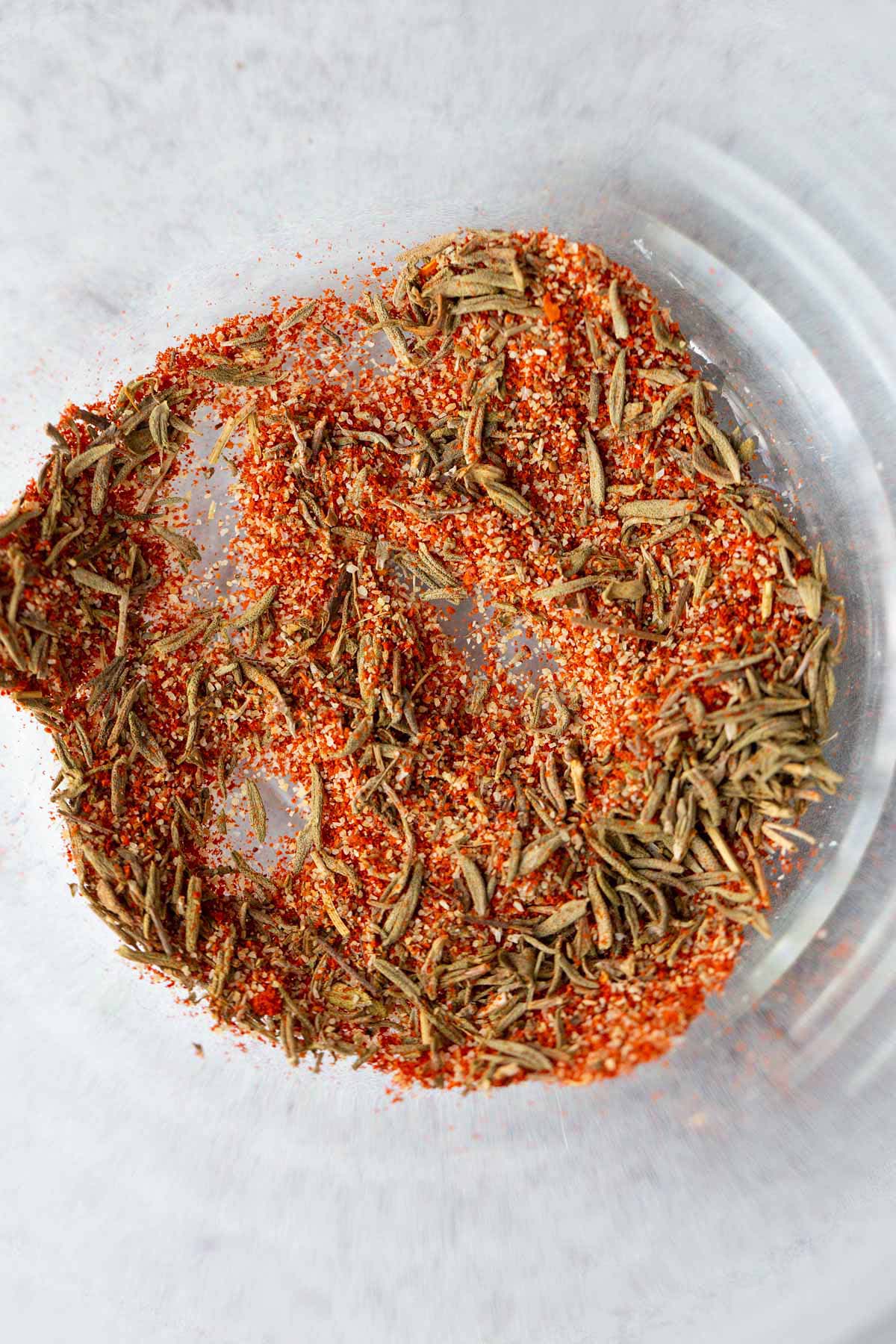 Spices in a small bowl.