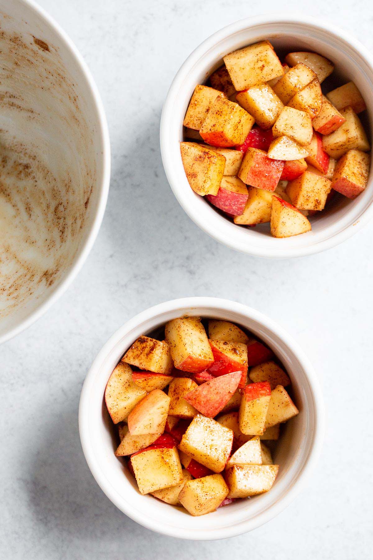 Apples in ramekins