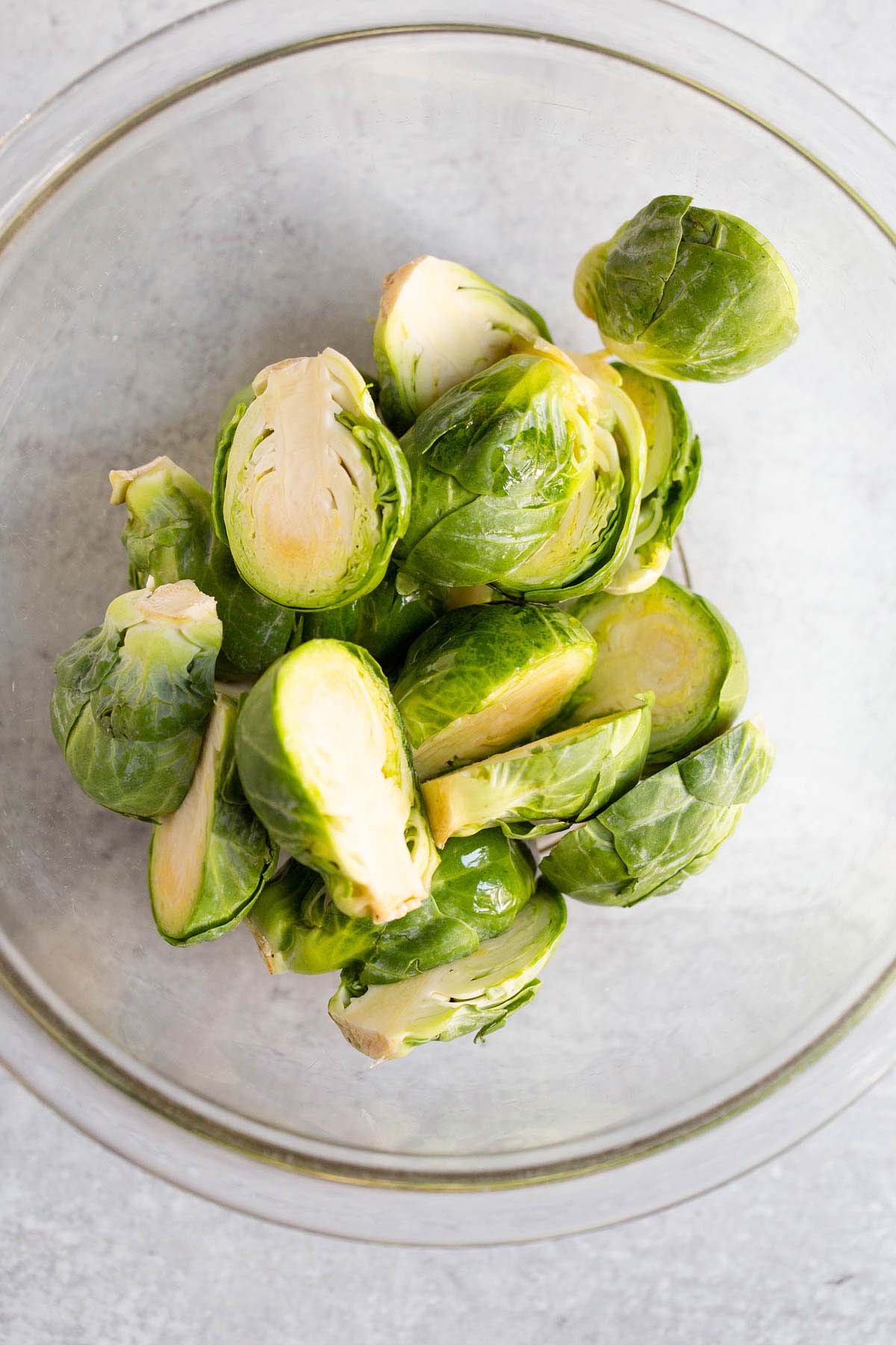 Brussels sprouts in a bowl.
