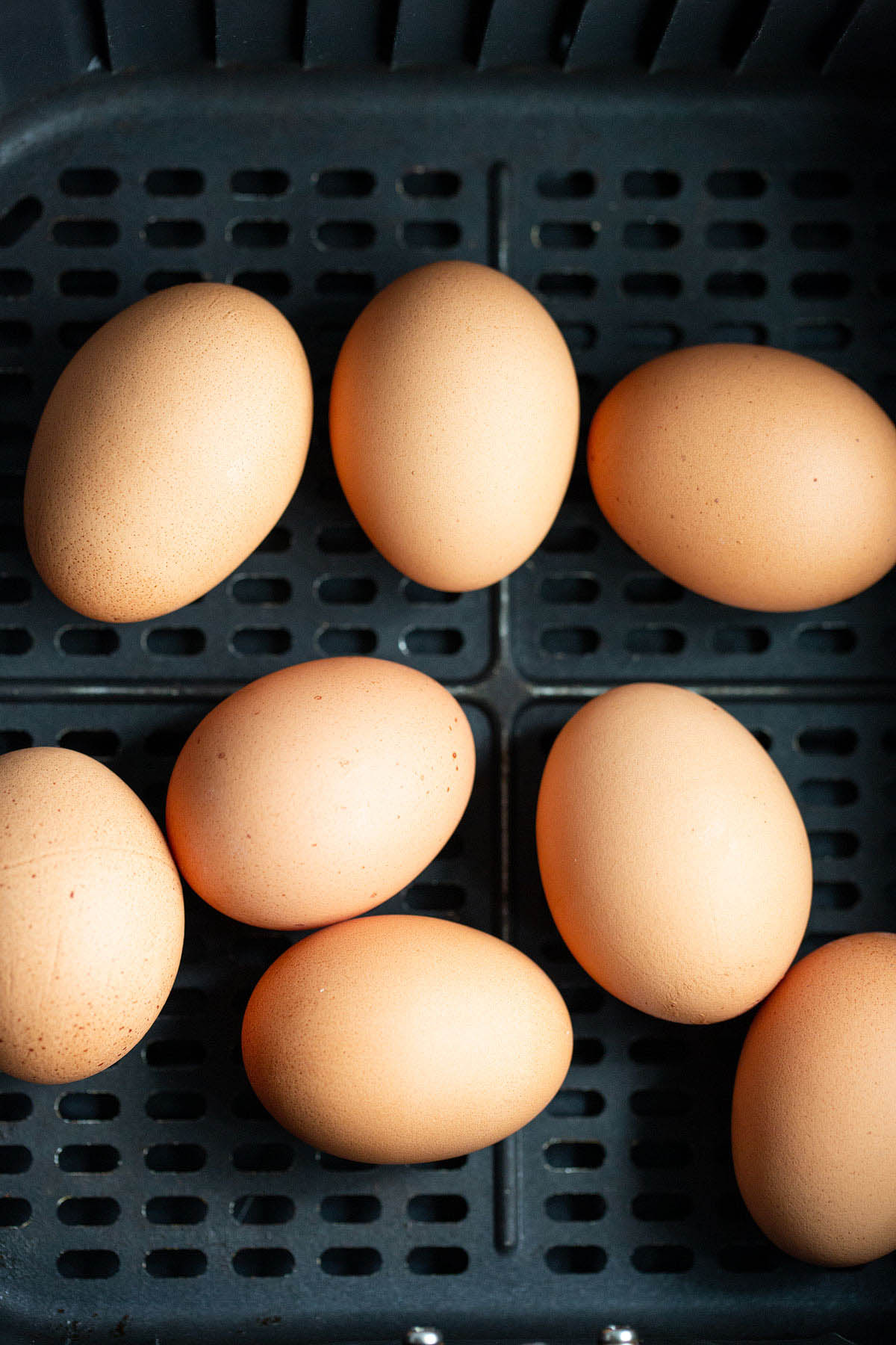 Eggs in air fryer basket