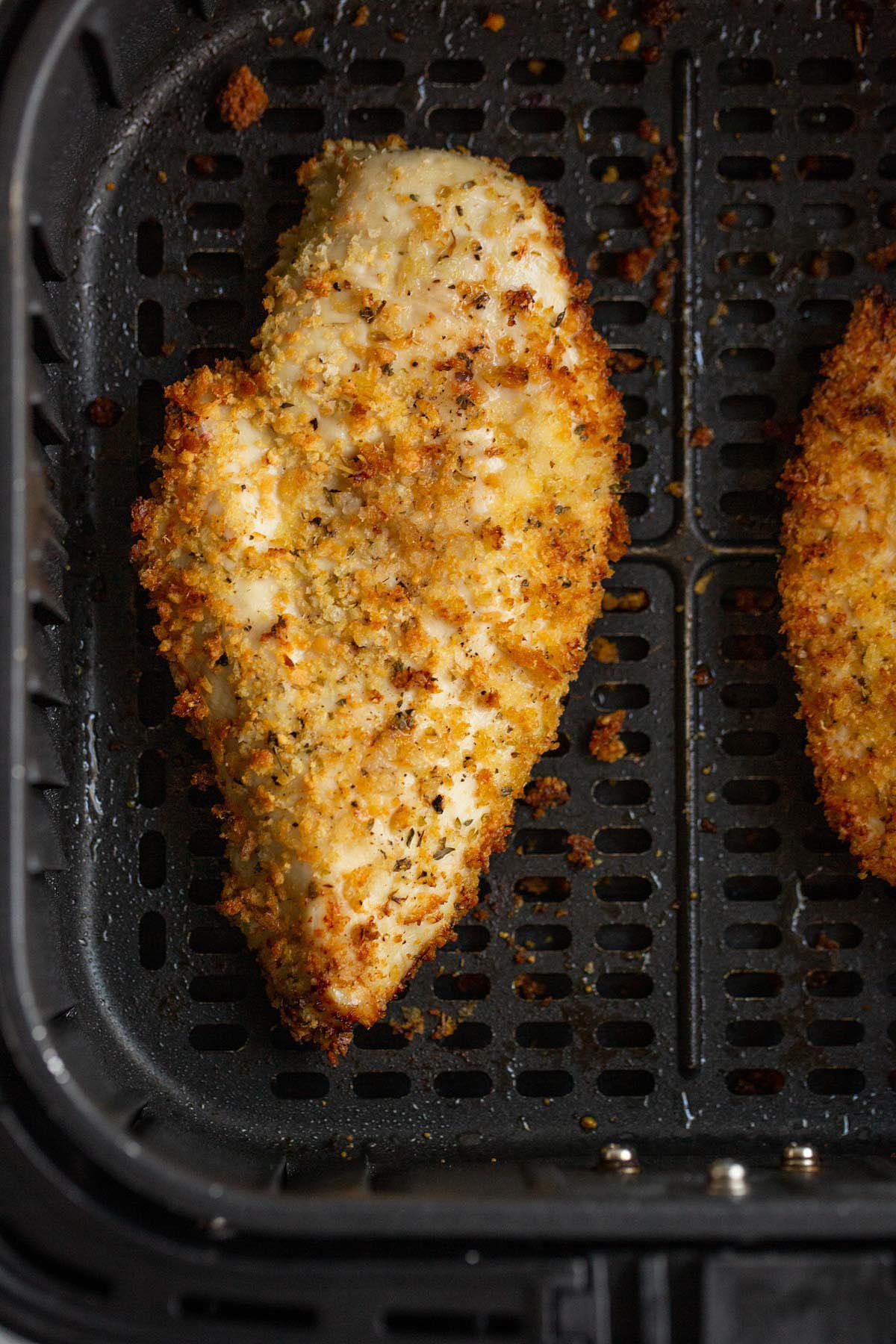 Air fryer parmesan crusted chicken.