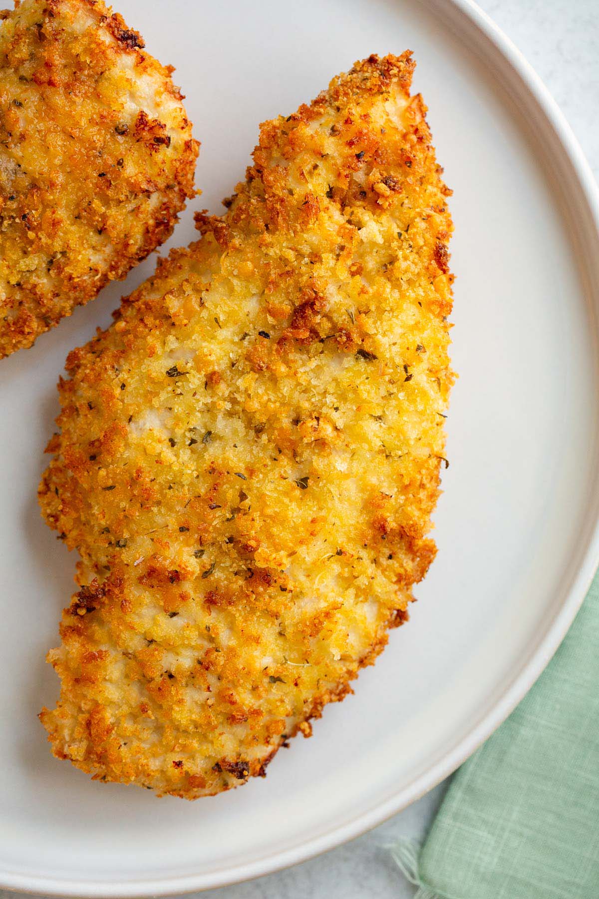 Air fryer parmesan crusted chicken.