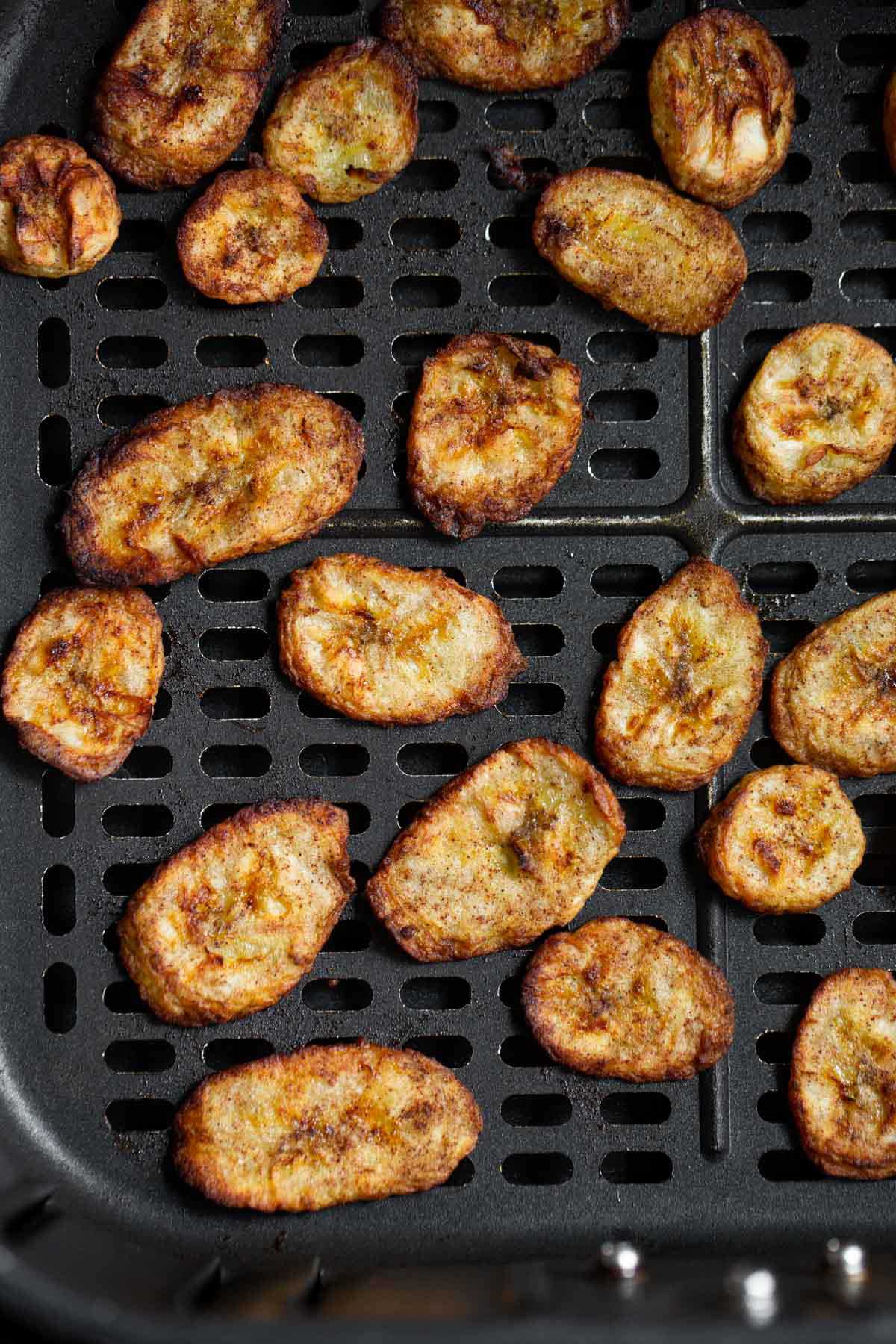 Air fryer banana chips in air fryer basket