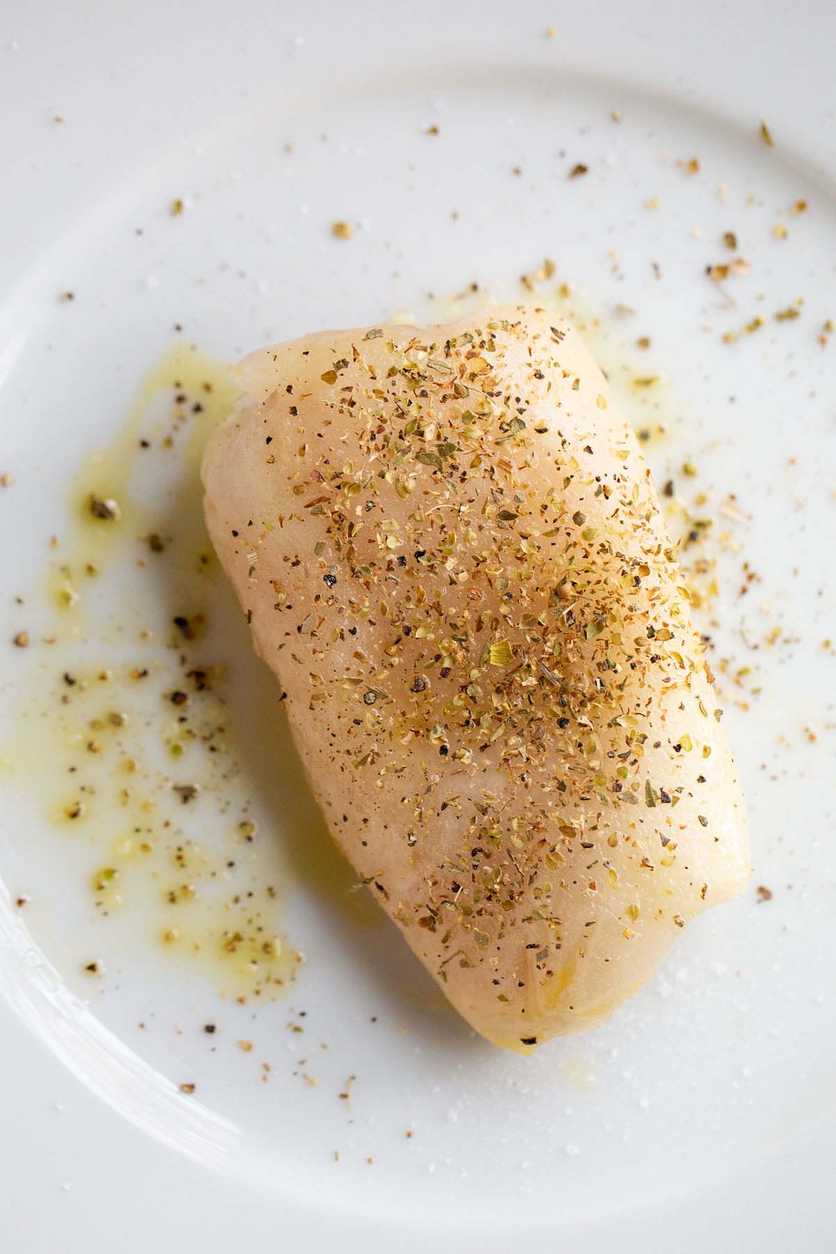 Frozen cod with seasonings