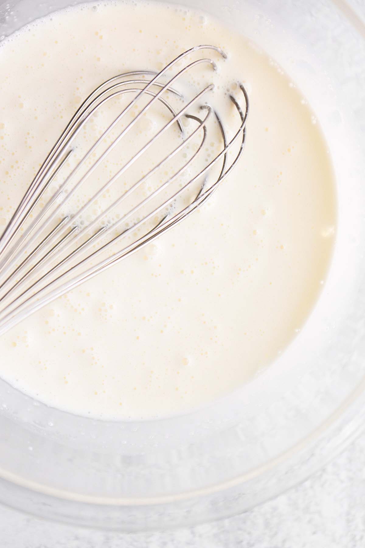 Making peppermint ice cream base