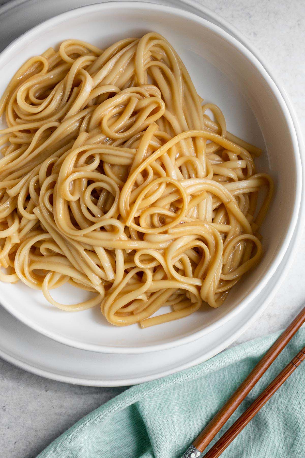 Miso butter noodles in a bowl