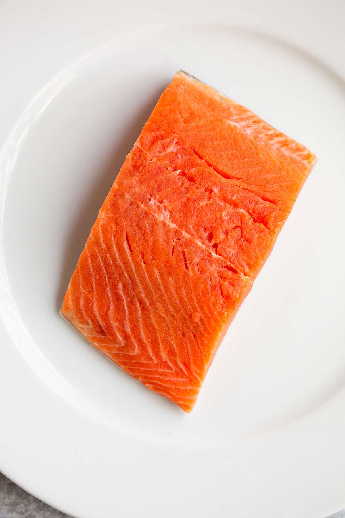 Raw salmon fillet