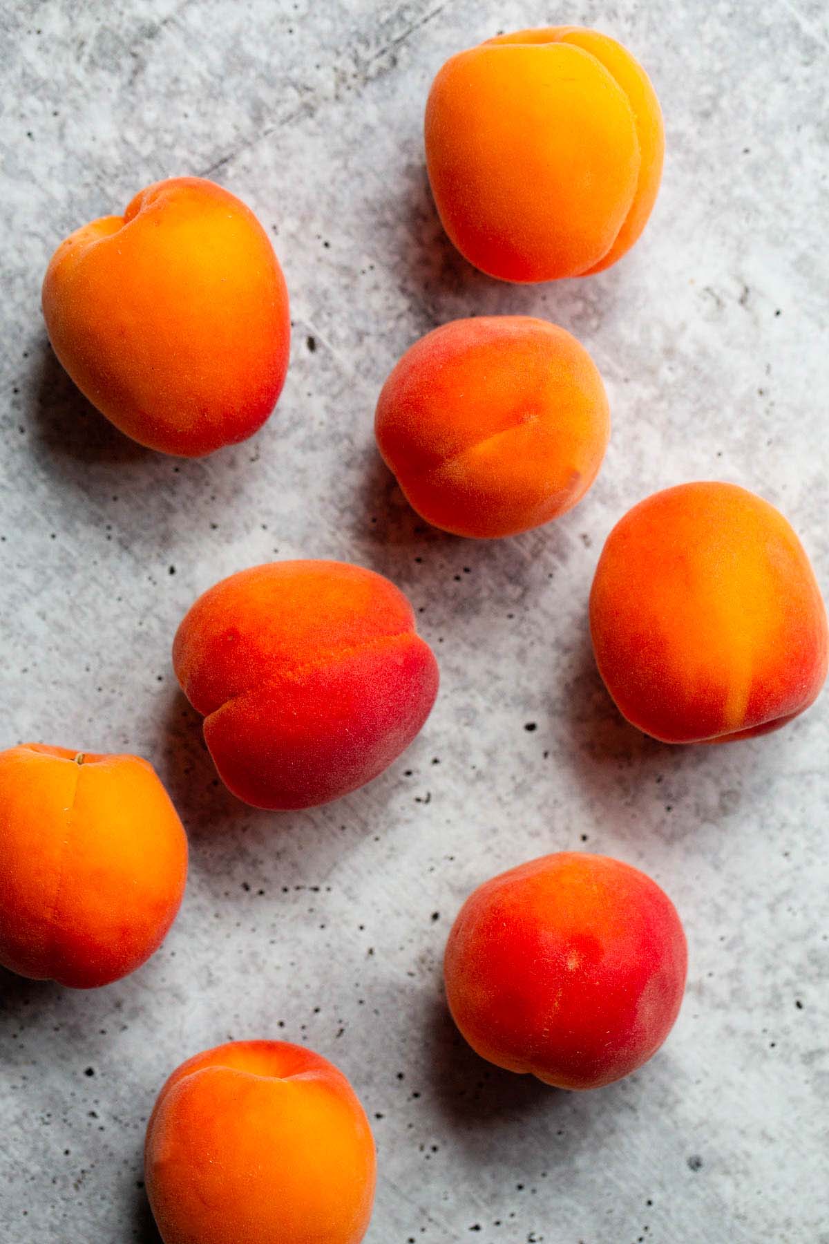 Red apricots.