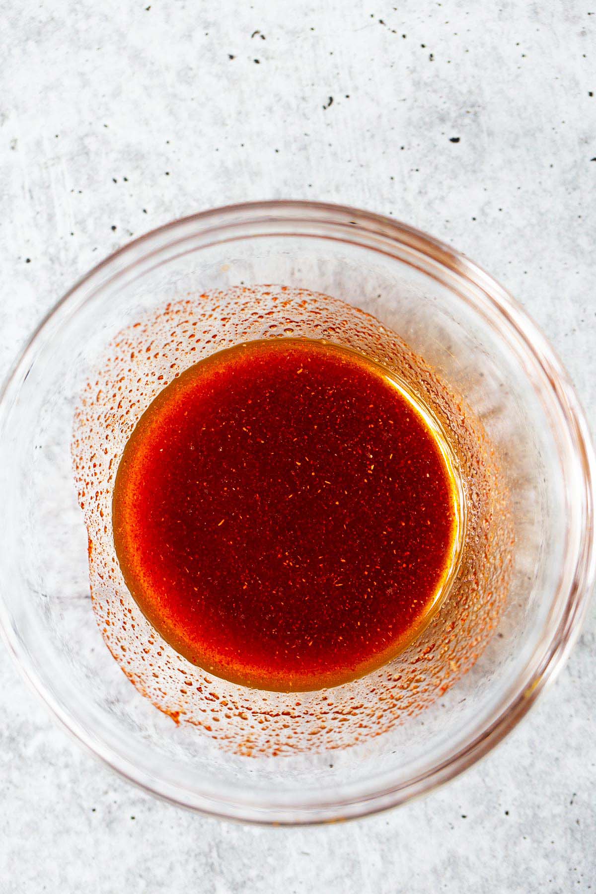 Olive oil and seasonings mixed together
