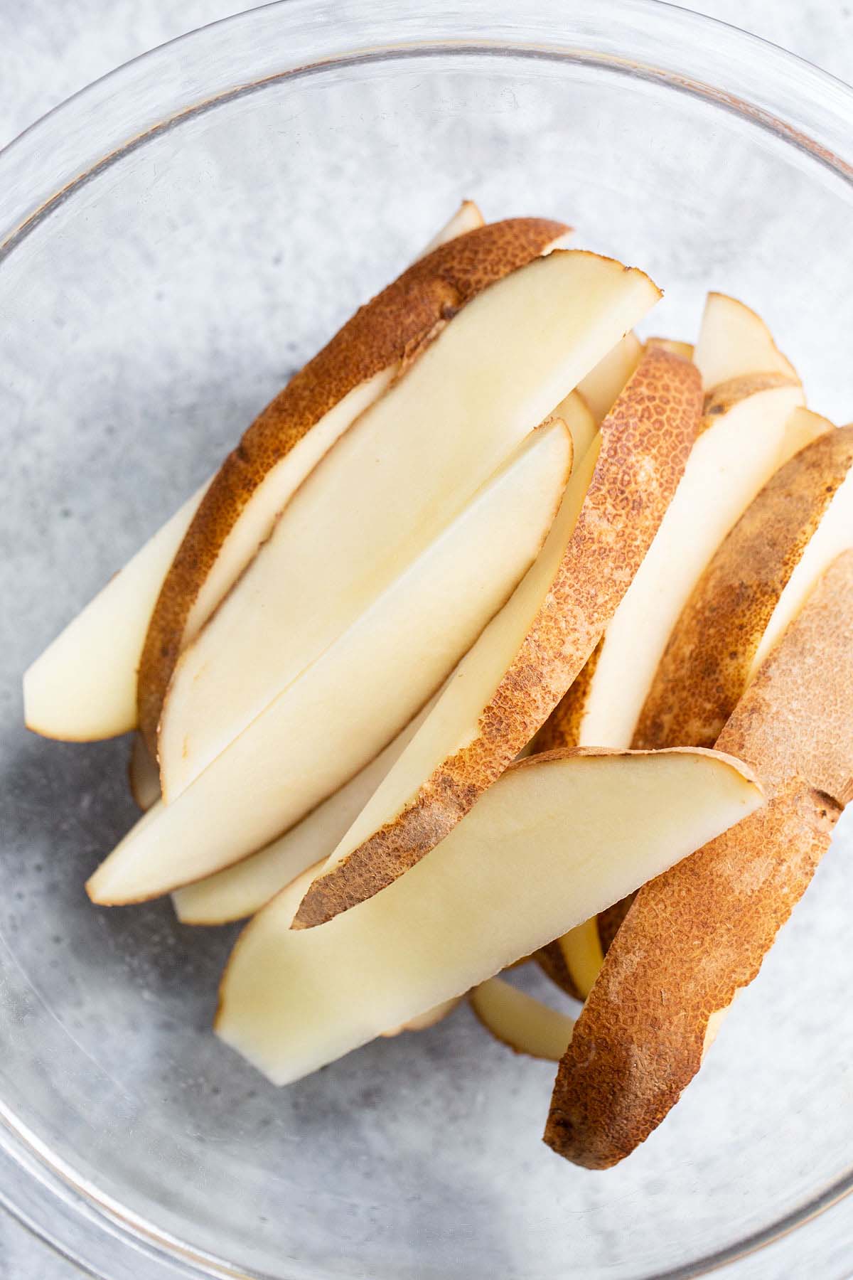 Potato wedges in a bowl