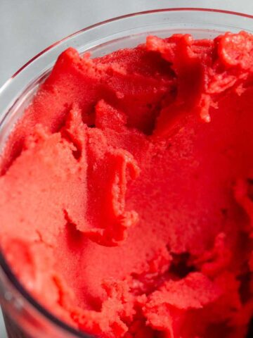 Ninja Creami strawberry sorbet