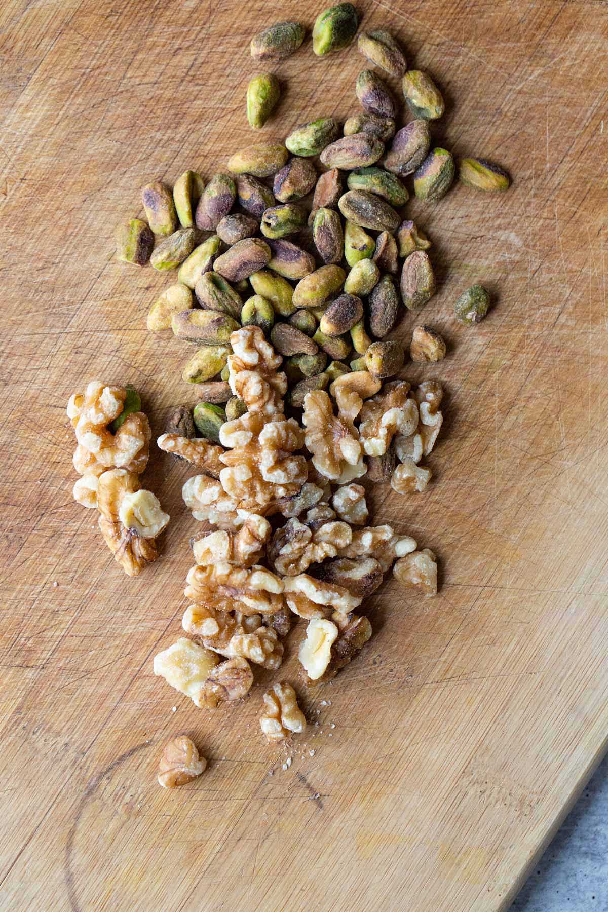 Walnuts and pistachios