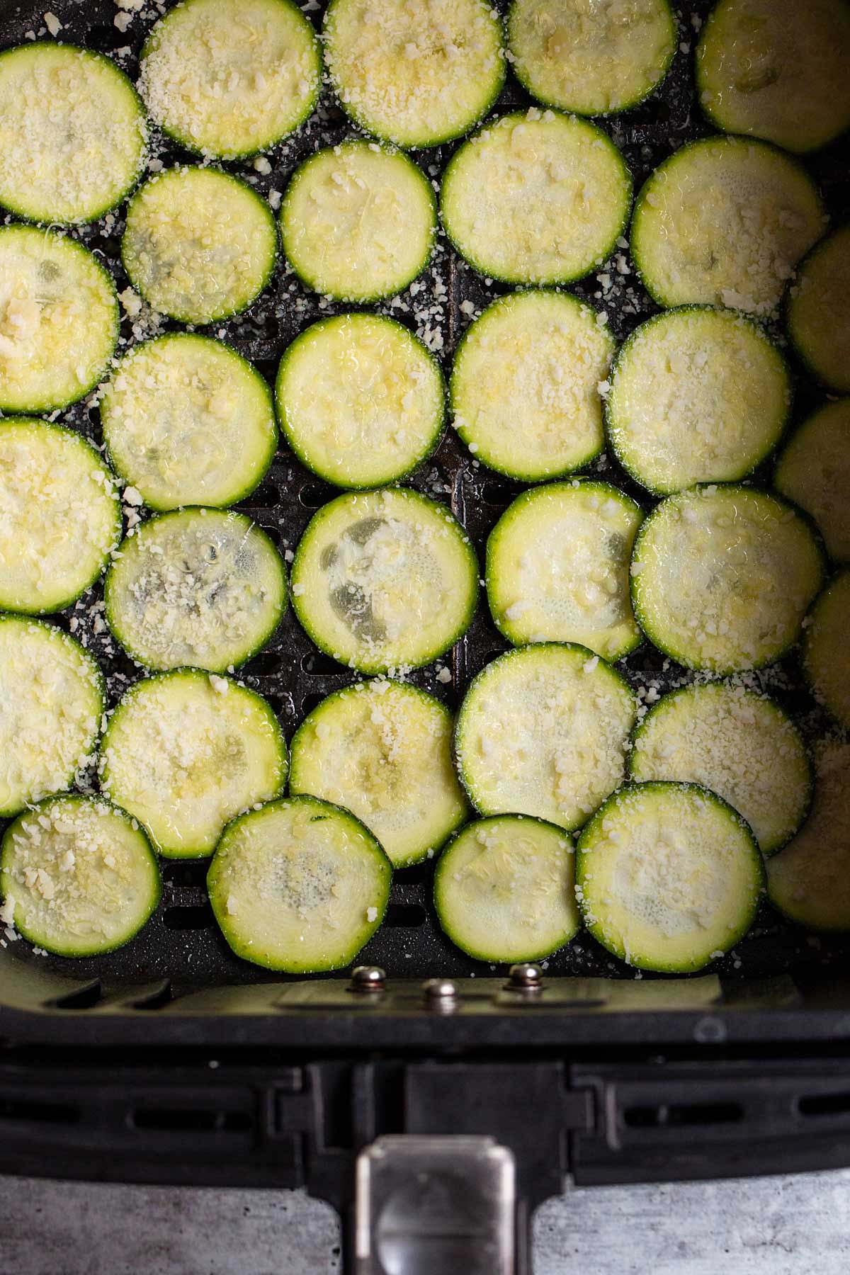 zucchini topped with parmesan