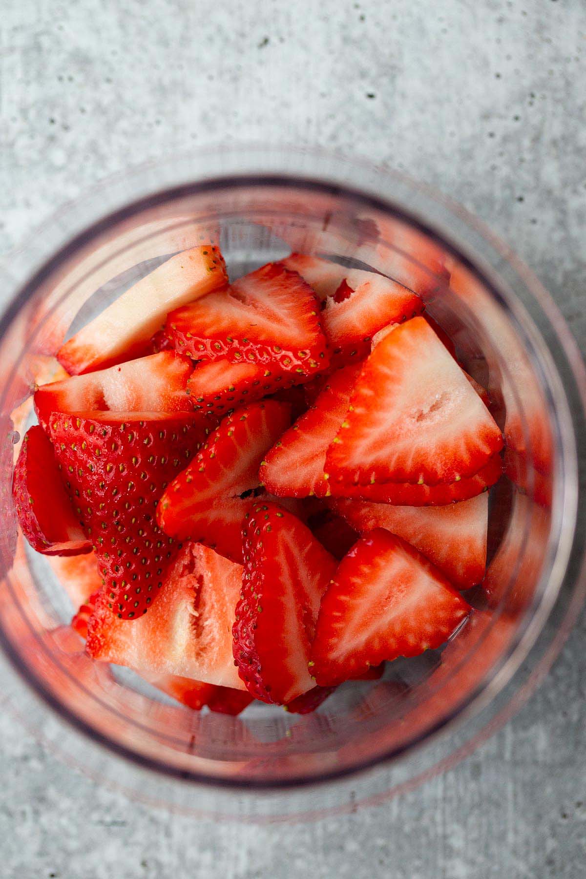 Strawberries in Ninja Creami container