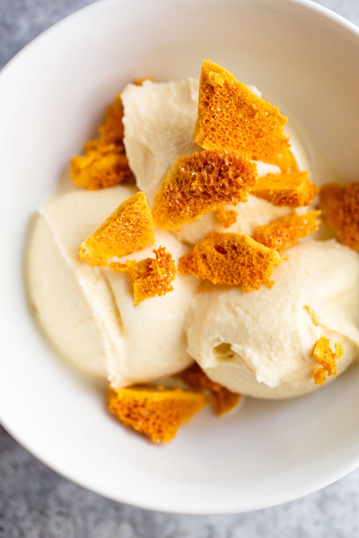 Ninja Creami honey ice cream with honeycomb