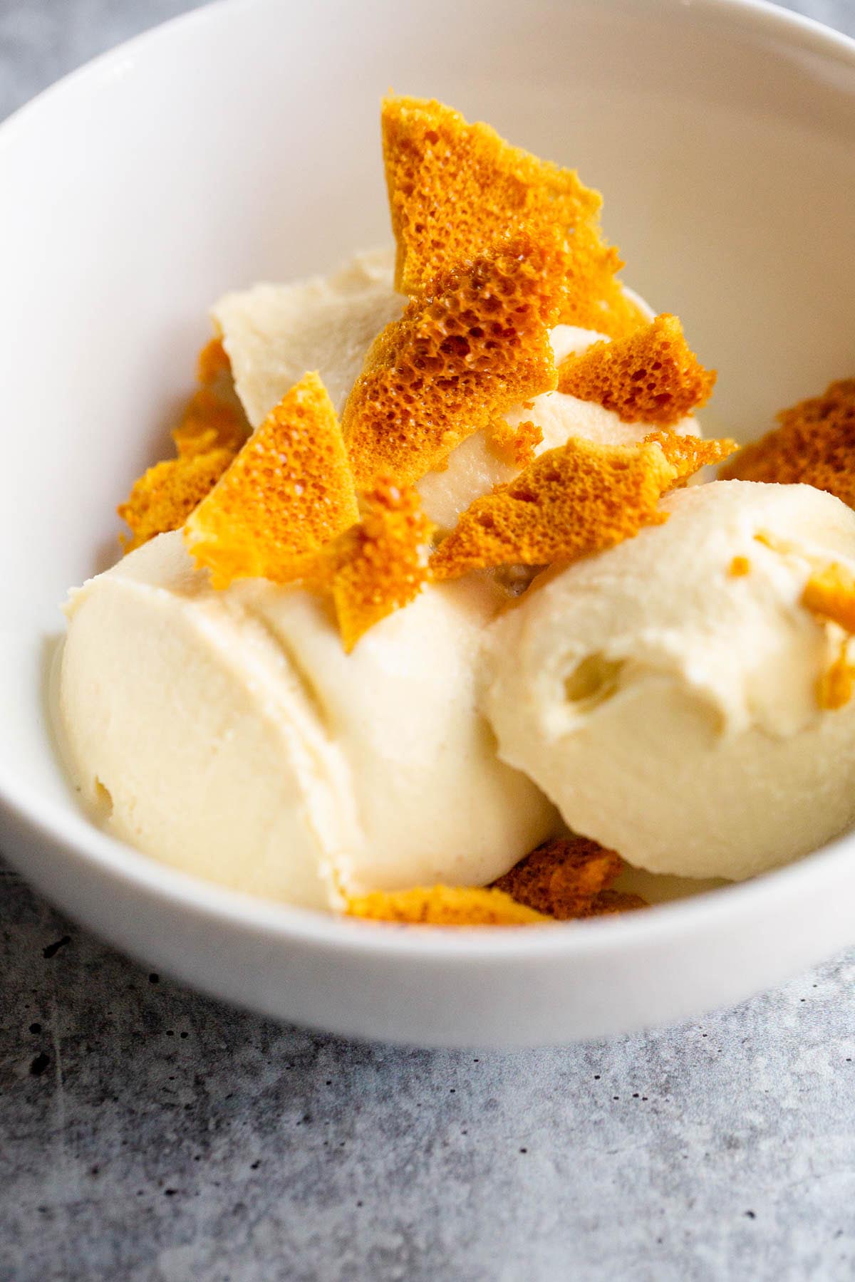 Ninja Creami honey ice cream with honeycomb