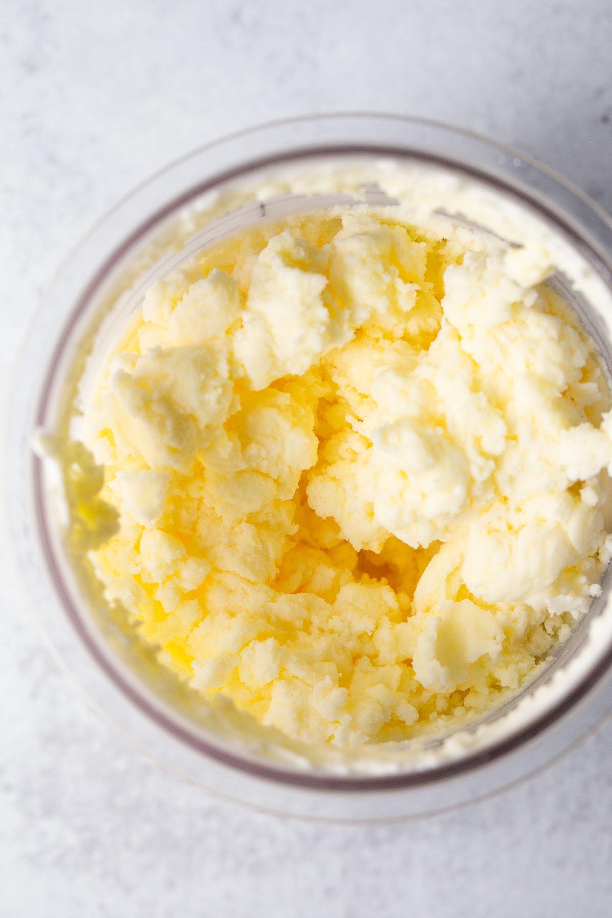 Processed lemon ice cream in Ninja Creami pint