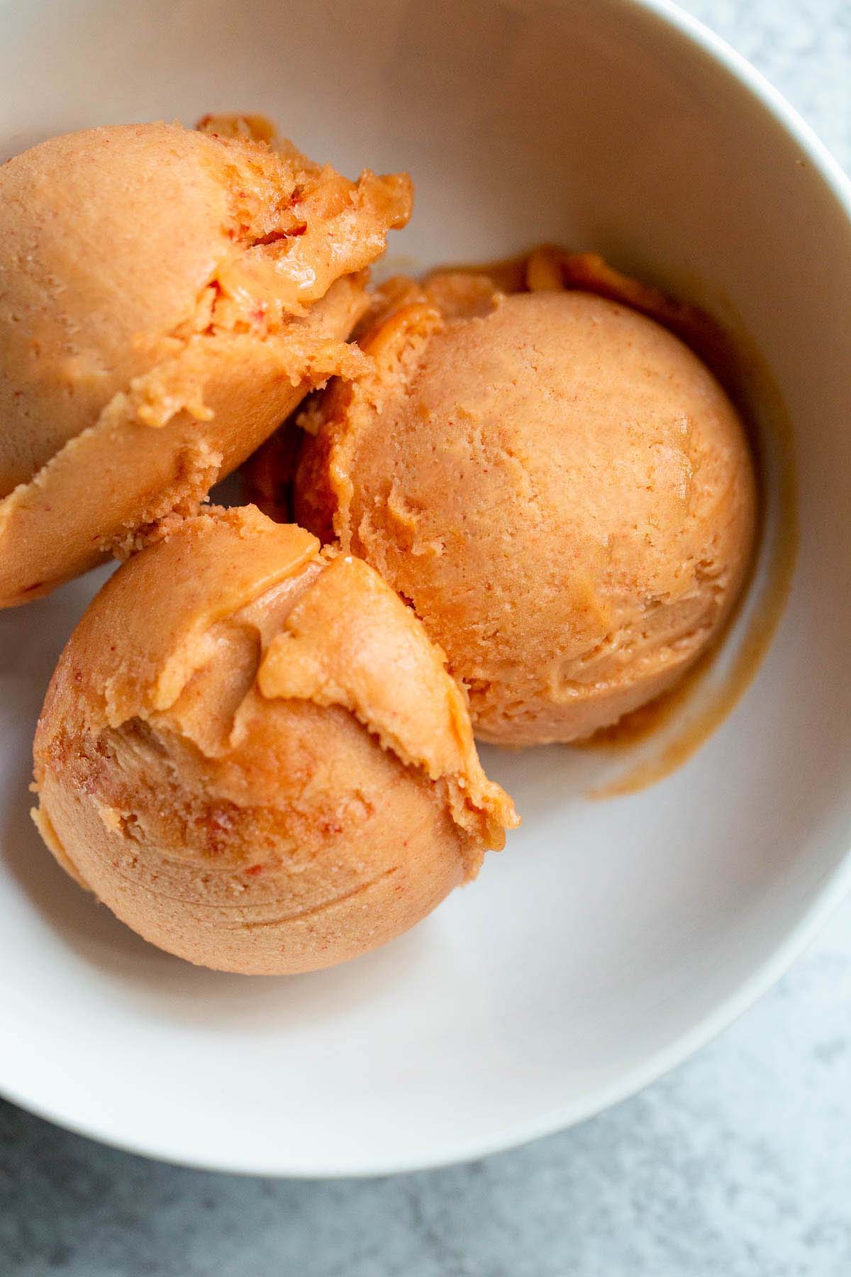 Ninja Creami peach sorbet