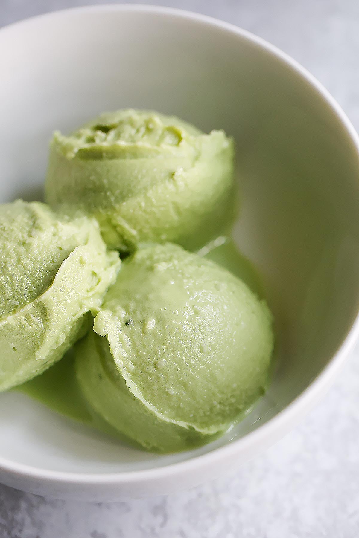 Ninja Creami matcha ice cream in a bowl