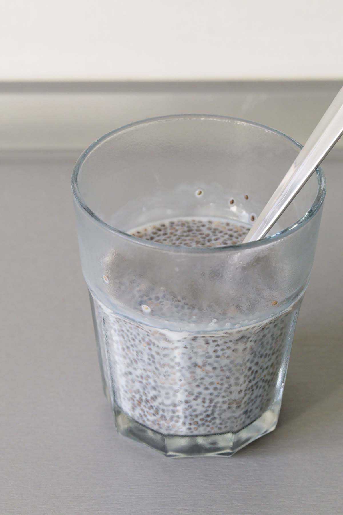 Chia pudding in a glass