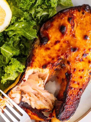 Air fryer salmon steak