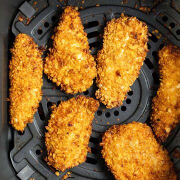 Cooked cornflake chicken in air fryer