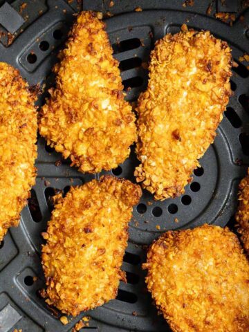 Cooked cornflake chicken in air fryer