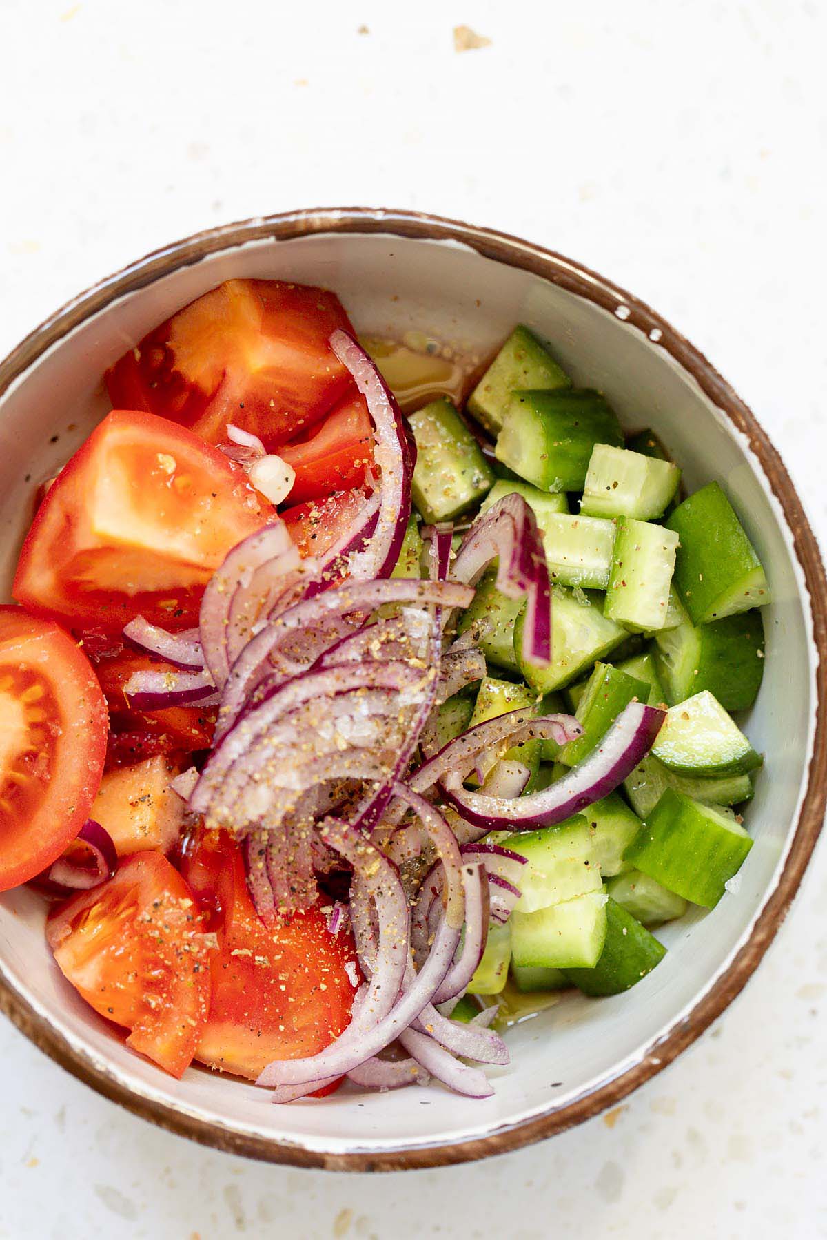 Tomato cucumber salad