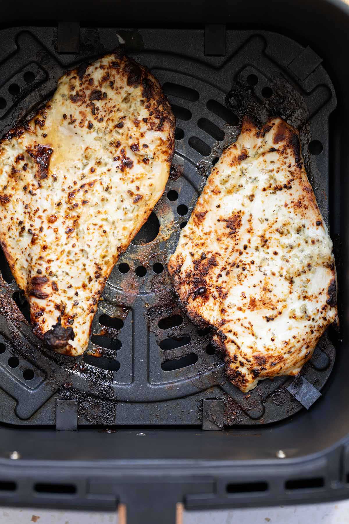 Air fried yogurt marinated chicken