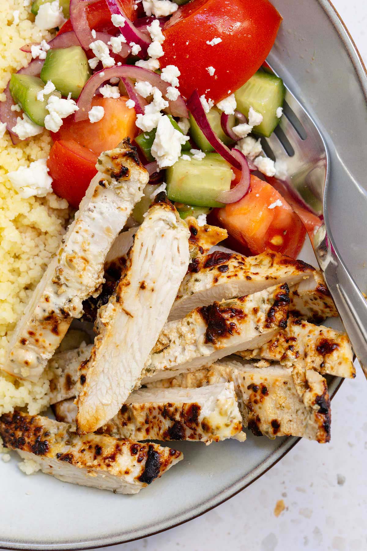 air fryer greek chicken bowl