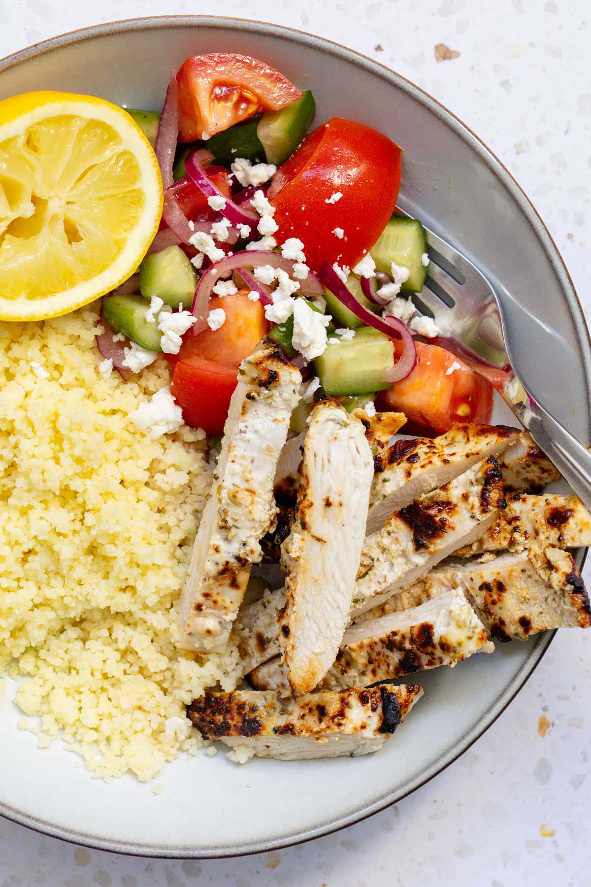 air fryer greek chicken bowl