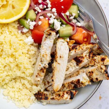 air fryer greek chicken bowl