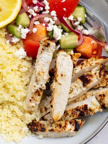 air fryer greek chicken bowl
