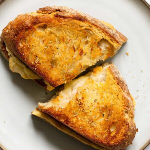 Air fryer grilled cheese on a plate