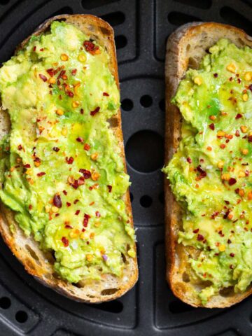 air fryer avocado toast