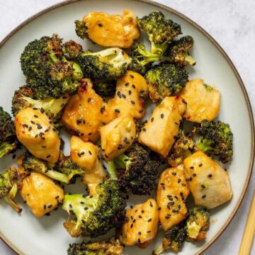 Air fryer chicken and broccoli