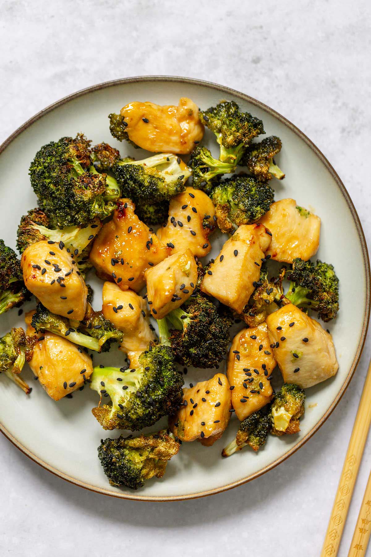Air fryer chicken and broccoli