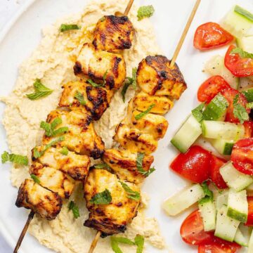 Air fryer chicken skewers