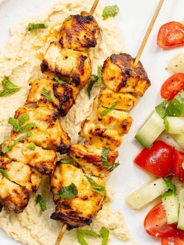 Air fryer chicken skewers
