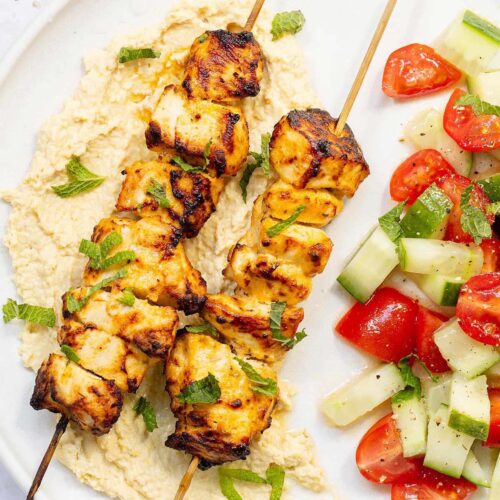 Air fryer chicken skewers