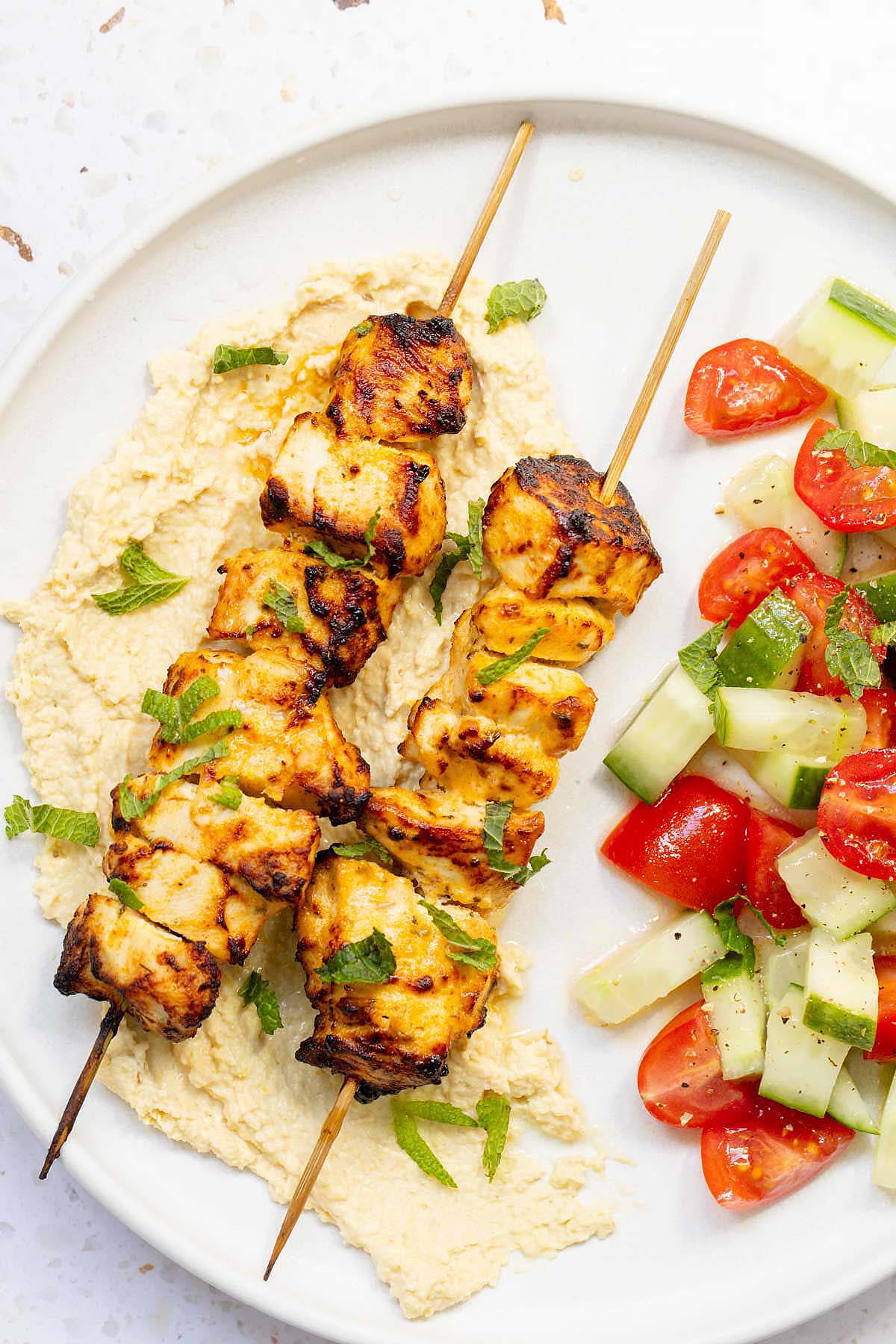 Air fryer chicken skewers