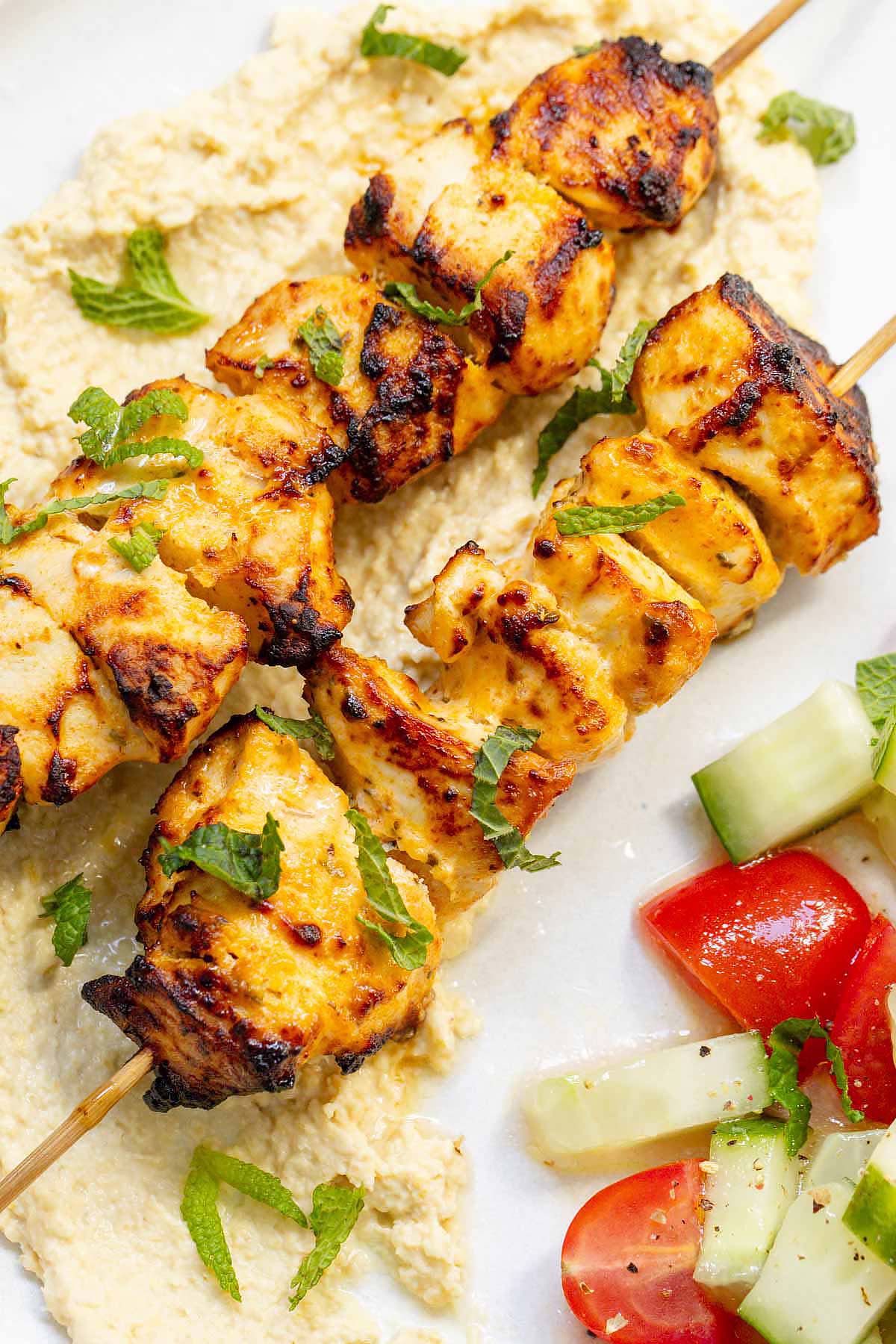 Air fryer chicken skewers