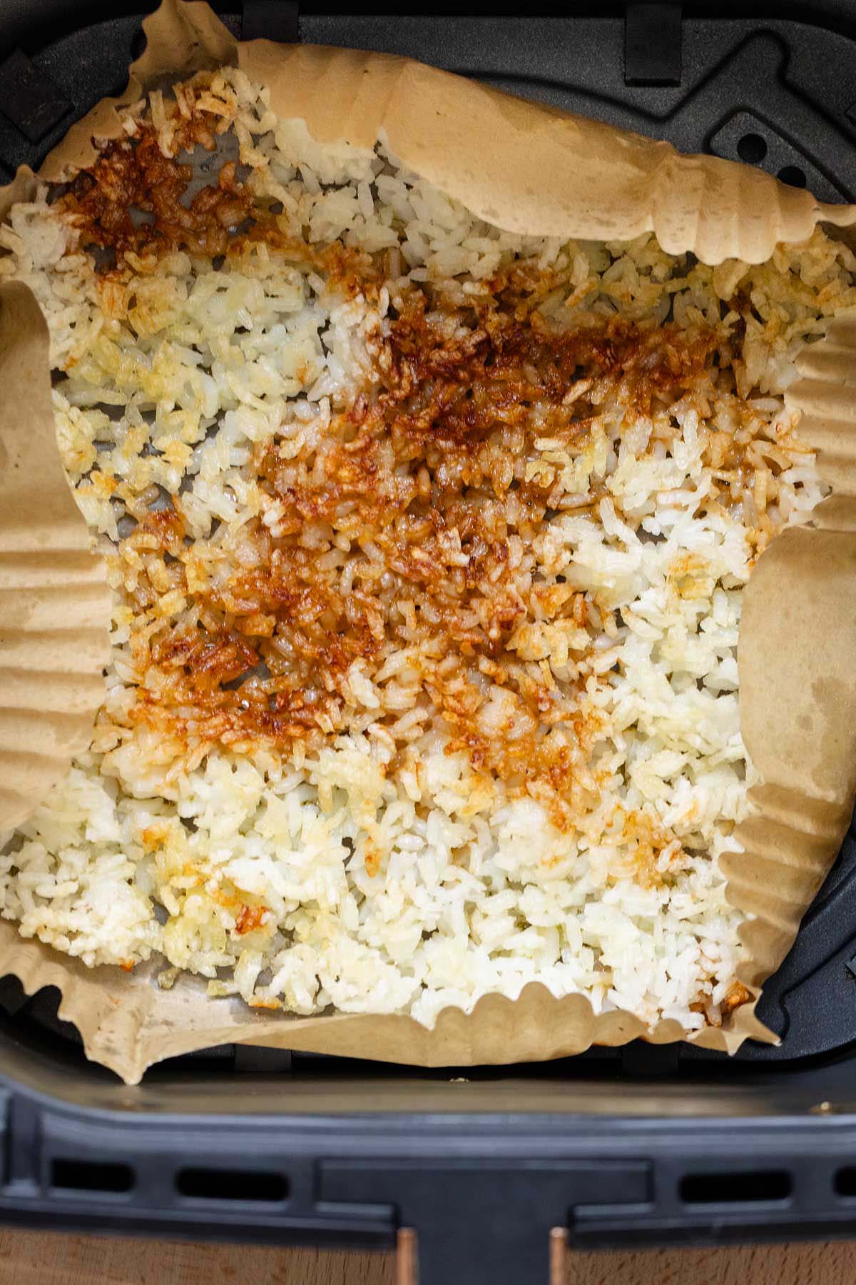 Crispy rice in air fryer