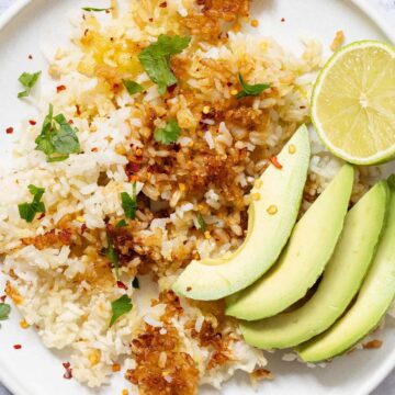Air fryer crispy rice