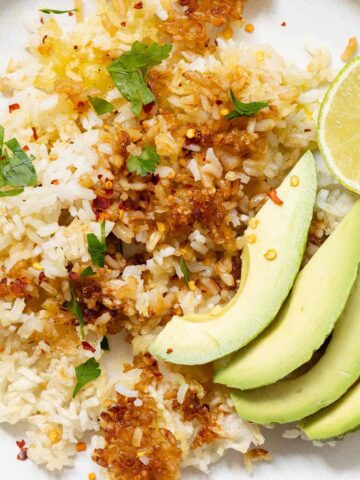 Air fryer crispy rice