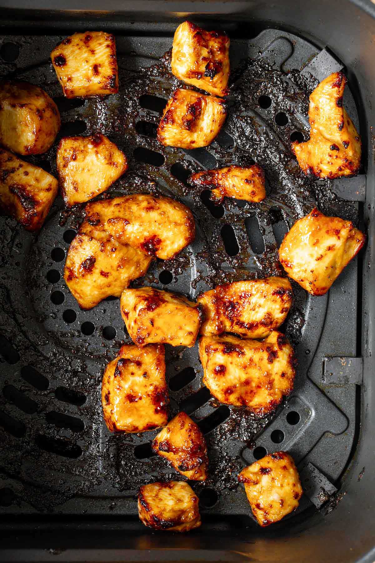 Cooked chicken in air fryer