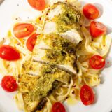 Air fryer pesto chicken