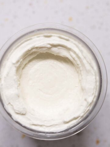 Cottage cheese ice cream in creami pint